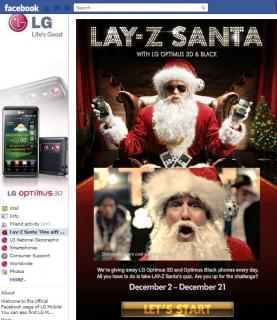 LG Optimus: LAY-Z Santa with LG optimus 3D&Black