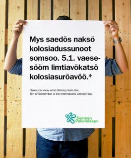 Finnish Refugee Council:: The Illiteracy Font