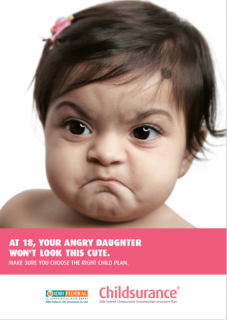 IDBI FEDERAL CHILDSURANCE: angry baby 1
