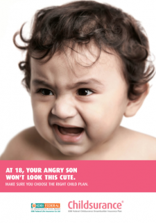 IDBI FEDERAL CHILDSURANCE: angry baby 3