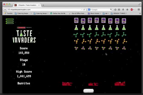 Chipotle: Taste Invaders