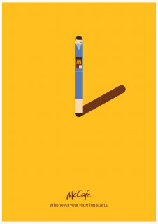 McCafe: Human Clock Receptionist