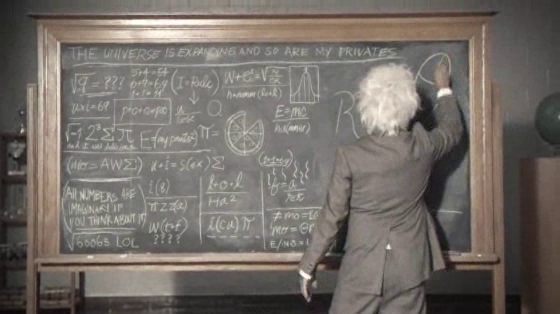 Movember: Einstein Chalkboard