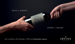Irvine Wines Grand Merlot: Easy to Enjoy. Hard to Share.