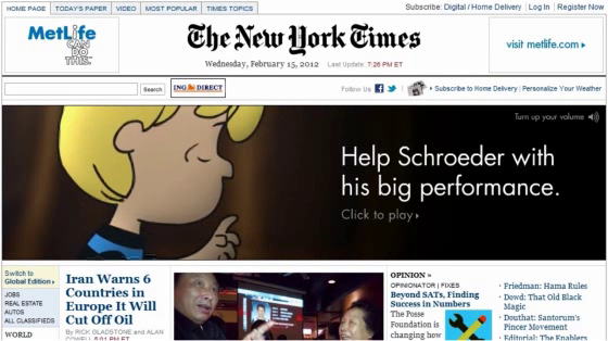 Metlife: Schroeder's Piano Banner