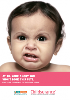 IDBI FEDERAL CHILDSURANCE: angry baby 2