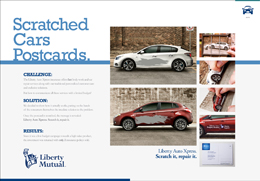 Liberty Mutual: Scratched Cars Postcards