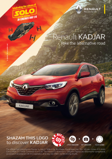 Renault: Renault KADJAR in augmented reality with Shazam and the « Solo: A Star Wars Story » communications campaign