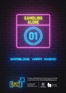 Department of Human Services: The Signs of Gambling Harm - Gambling Alone