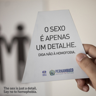 governo de pernambuco: The sex is just a detail. Say no to homophobia.