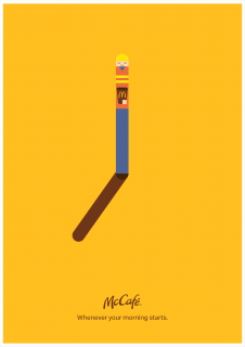 McCafe: Human Clock Construction Worker