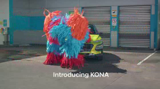 Hyundai Kona:  Kona Car Wash 'Hug' Bumper