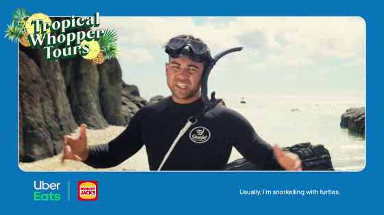 Uber Eats Australia: Tropical Whopper Tours Josh