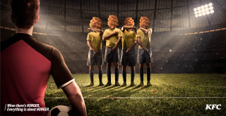KFC: When there's hunger, everything is about hunger.