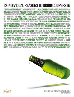 Coopers 62: 62 individual reasons to drink Coopers 62
