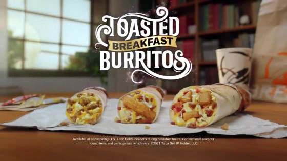 Taco Bell Toasted Breakfast Burritos: You Up?